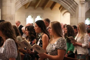 Nursing graduates in the chapel